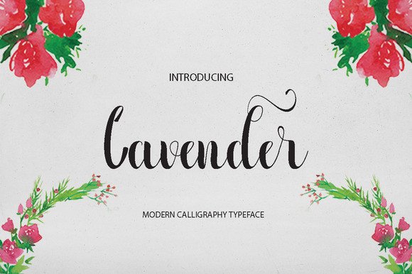 Lavender: A Quaint Script Typeface for Romantic Web Design