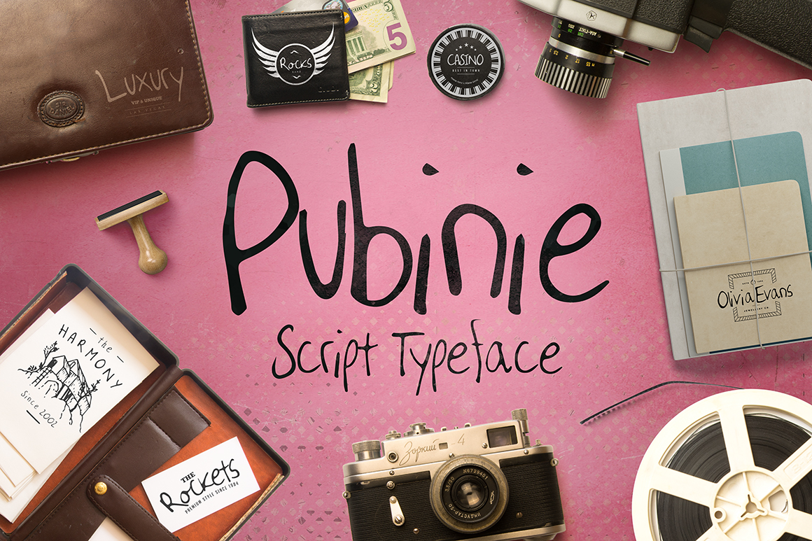 Pubinie Typeface: Elevating Digital Brand Identity with Delicate Script Design