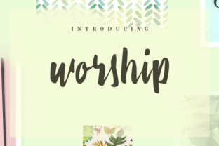 Worship: A Modern Script Typeface for Editorial Design